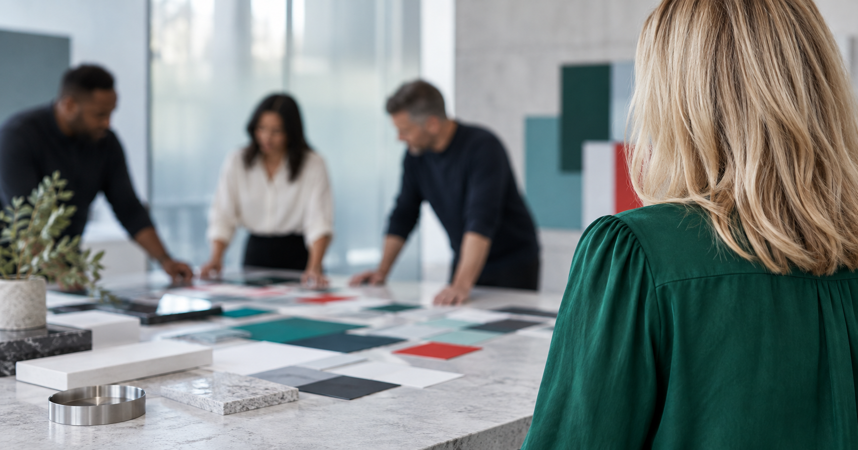 A diverse team finding its place in a brand change