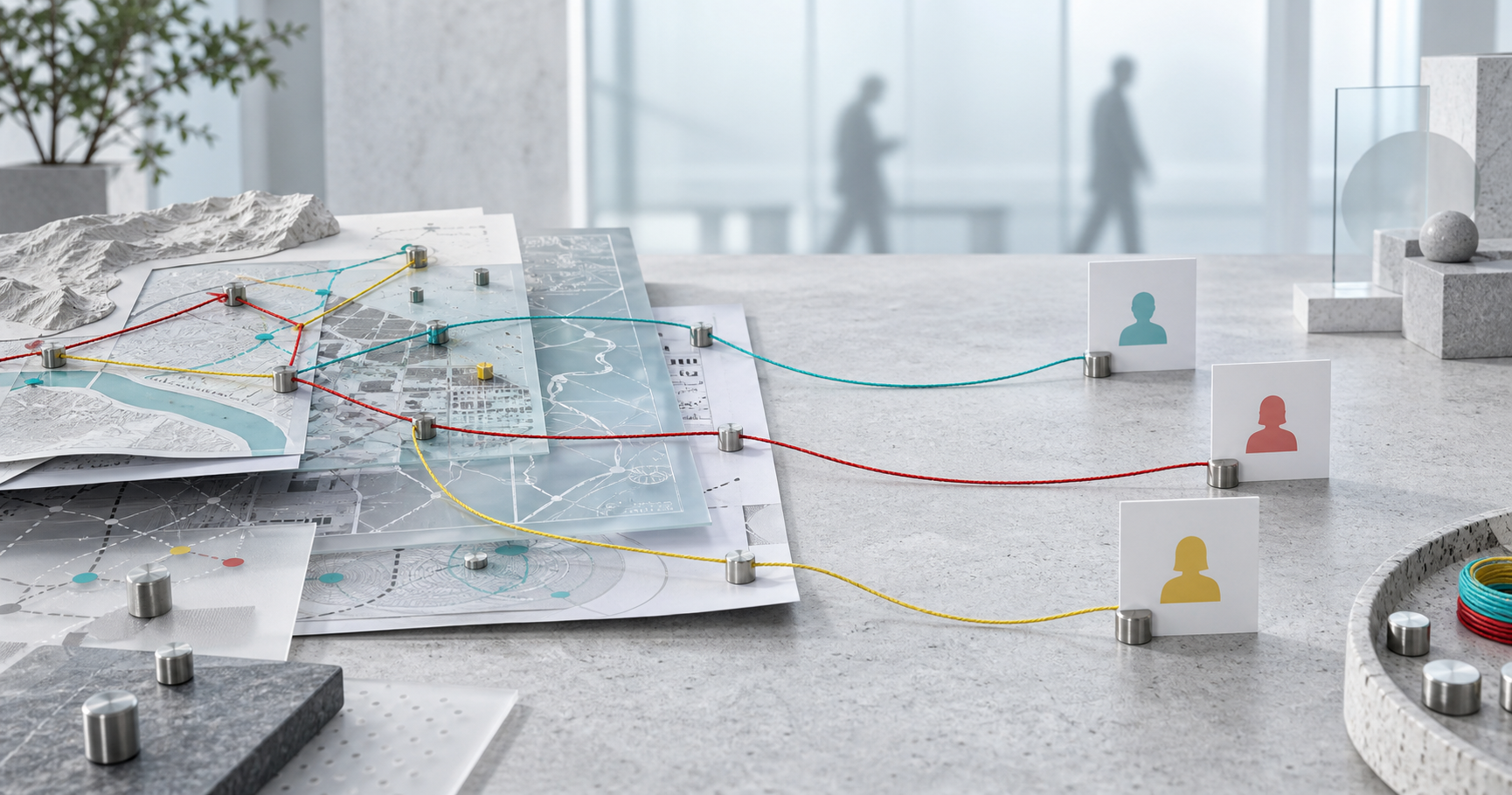 A public-safety communications worktable connecting technology to the people who use it